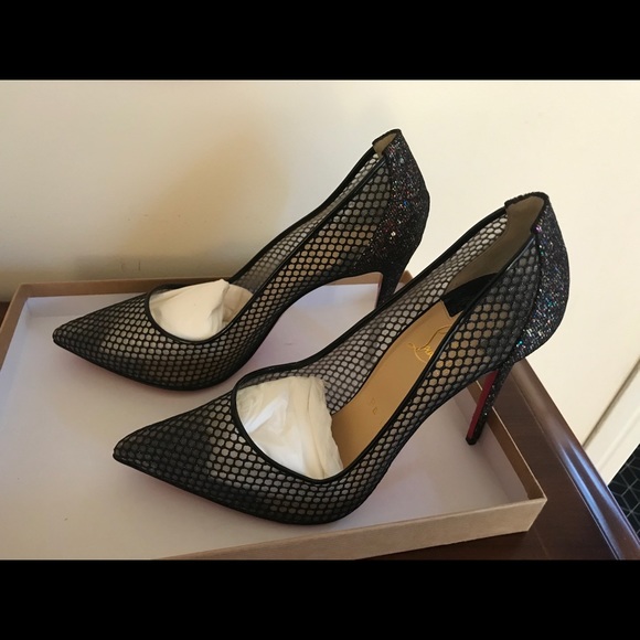 Christian Louboutin Follies lace 100mm fishnet - Picture 9 of 13